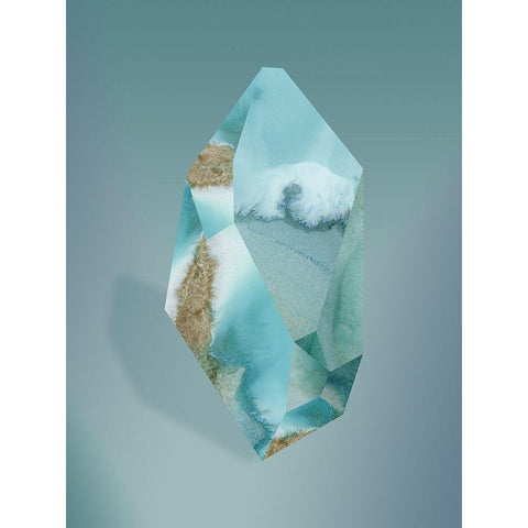 Amazonite Black Modern Wood Framed Art Print by Urban Road