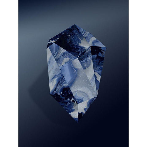 Sapphire Gold Ornate Wood Framed Art Print with Double Matting by Urban Road