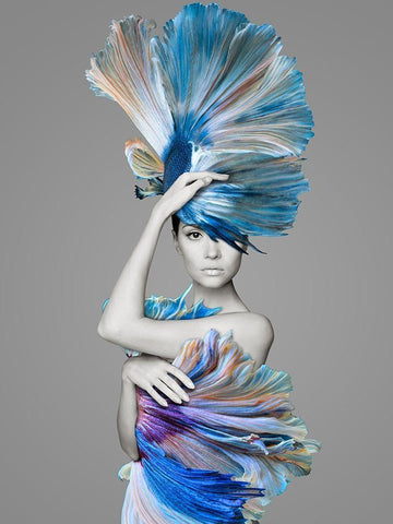 Delphine Black Ornate Wood Framed Art Print with Double Matting by Urban Road