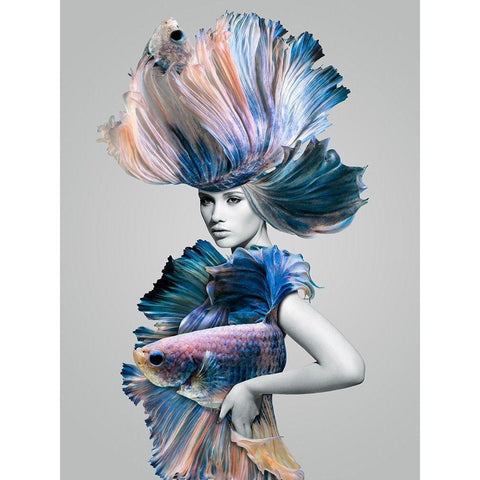 Selene Black Modern Wood Framed Art Print by Urban Road