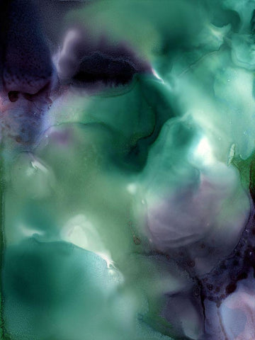 Malachite White Modern Wood Framed Art Print with Double Matting by Urban Road