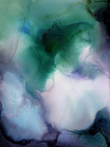 Viridian White Modern Wood Framed Art Print with Double Matting by Urban Road