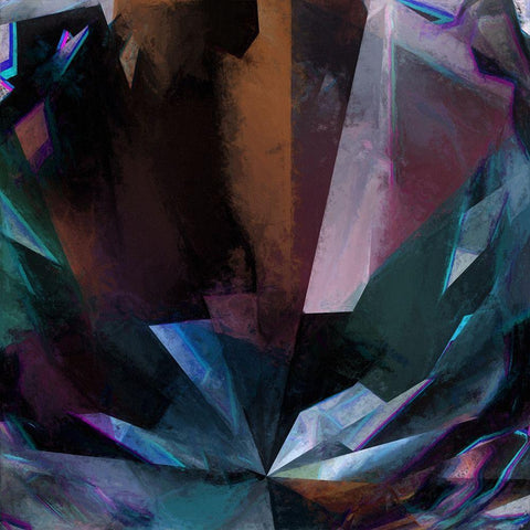 Crystal Nightshade Black Modern Wood Framed Art Print by Urban Road