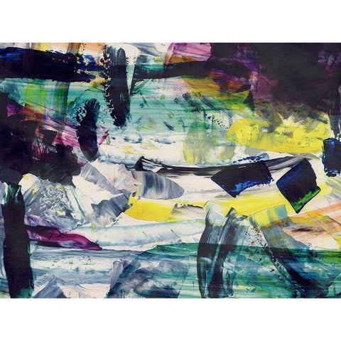 Solar Cascade Black Modern Wood Framed Art Print by Urban Road