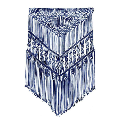 Gyspy Indigo Gold Ornate Wood Framed Art Print with Double Matting by Urban Road