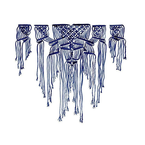 Nomad Indigo Black Modern Wood Framed Art Print by Urban Road