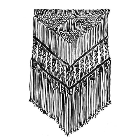 Gypsy Charcoal Black Modern Wood Framed Art Print by Urban Road