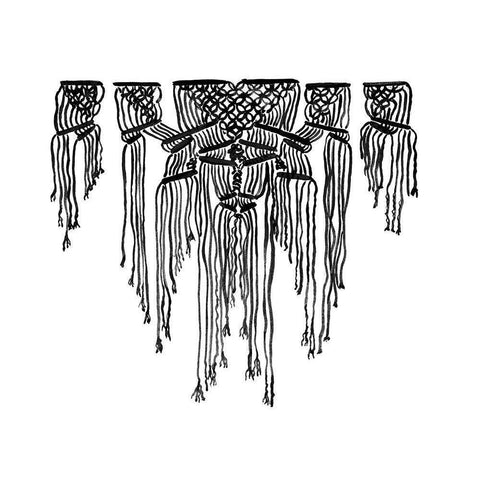 Nomad Charcoal Gold Ornate Wood Framed Art Print with Double Matting by Urban Road