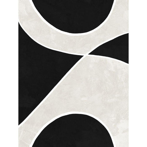 Helix Black Modern Wood Framed Art Print with Double Matting by Urban Road