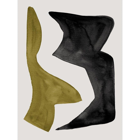 Reprieve Chartreuse Gold Ornate Wood Framed Art Print with Double Matting by Urban Road