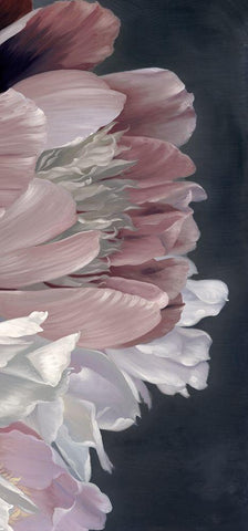 Fleur Triptych - Panel 3 White Modern Wood Framed Art Print with Double Matting by Urban Road