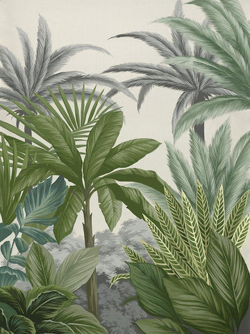 Las Palmas III White Modern Wood Framed Art Print with Double Matting by Urban Road