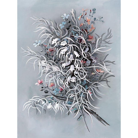 Bluebell Black Modern Wood Framed Art Print by Urban Road