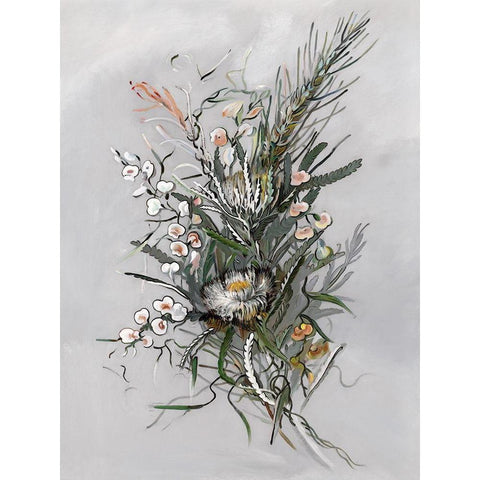 Boronia Gold Ornate Wood Framed Art Print with Double Matting by Urban Road