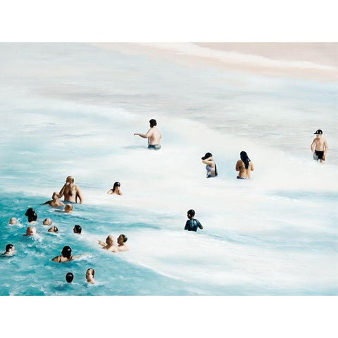 Heatwave Black Modern Wood Framed Art Print by Urban Road