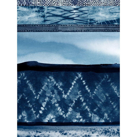 Wabi-Sabi Indigo Black Modern Wood Framed Art Print by Urban Road