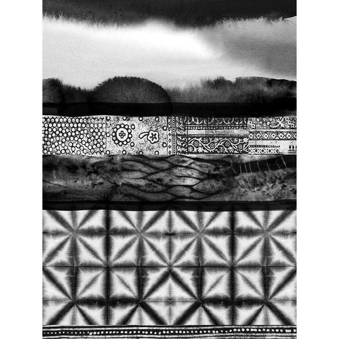 Haiku Charcoal Black Modern Wood Framed Art Print by Urban Road