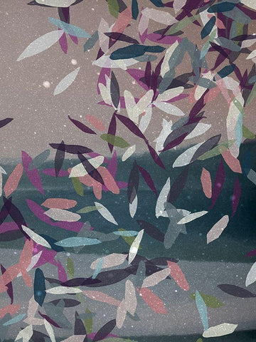 Summer Rain White Modern Wood Framed Art Print with Double Matting by Urban Road