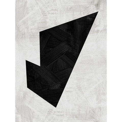 Tessellate Black Modern Wood Framed Art Print with Double Matting by Urban Road