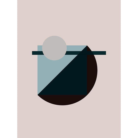 Aspect Poster Black Modern Wood Framed Art Print with Double Matting by Urban Road