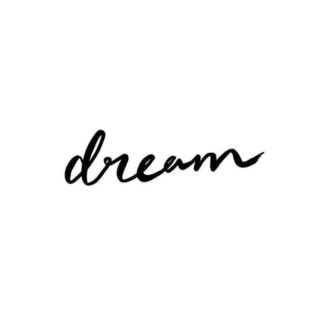 Dream Poster Black Modern Wood Framed Art Print with Double Matting by Urban Road