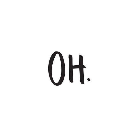 Oh Poster Black Modern Wood Framed Art Print with Double Matting by Urban Road