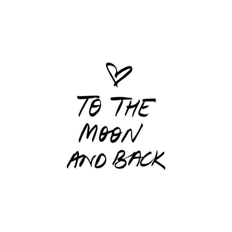 To The Moon Poster Black Modern Wood Framed Art Print with Double Matting by Urban Road