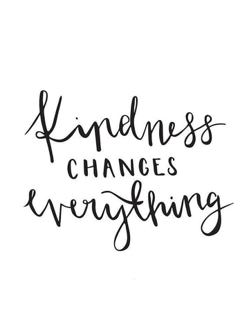 Kindness Poster White Modern Wood Framed Art Print with Double Matting by Urban Road