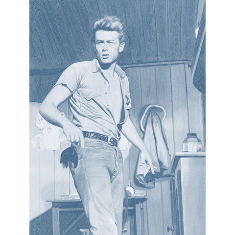 James Dean Dusk Poster Black Modern Wood Framed Art Print by Urban Road