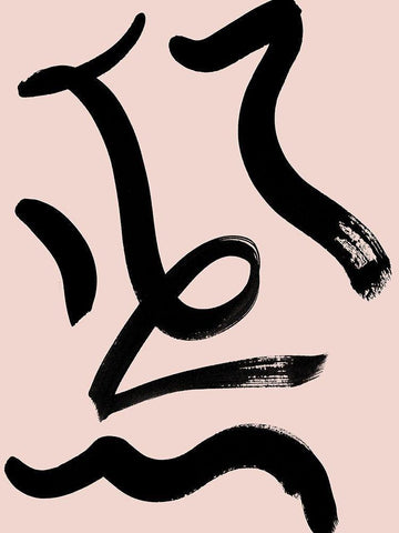 Noko Blush Poster White Modern Wood Framed Art Print with Double Matting by Urban Road