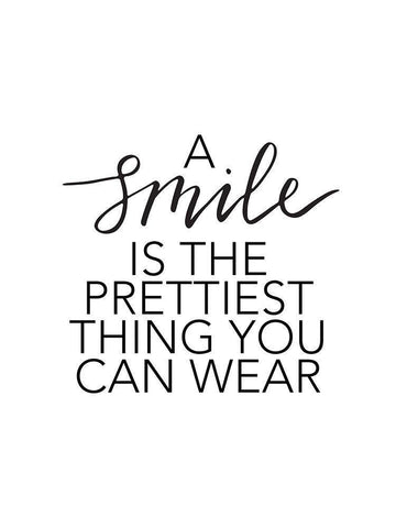 Prettiest Smile Poster White Modern Wood Framed Art Print with Double Matting by Urban Road
