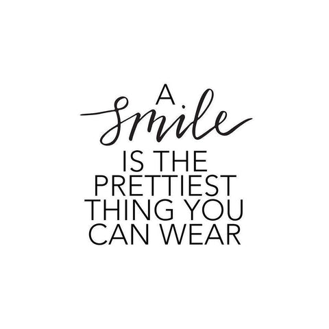 Prettiest Smile Poster Black Modern Wood Framed Art Print with Double Matting by Urban Road