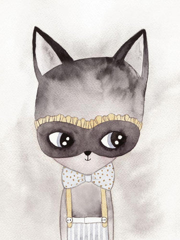 Alley Kat Poster Black Ornate Wood Framed Art Print with Double Matting by Urban Road
