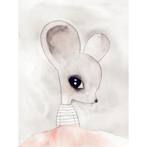 Macey Mouse Poster Gold Ornate Wood Framed Art Print with Double Matting by Urban Road