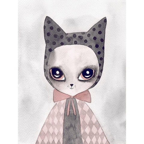 Felina Furr Poster Black Modern Wood Framed Art Print with Double Matting by Urban Road