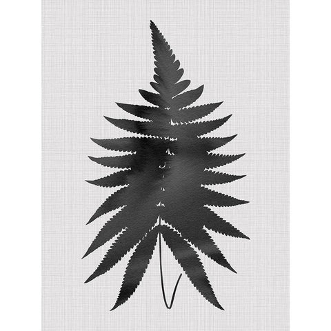 Fern Black Poster Gold Ornate Wood Framed Art Print with Double Matting by Urban Road