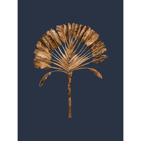 Golden Palm II Gold Ornate Wood Framed Art Print with Double Matting by Urban Road