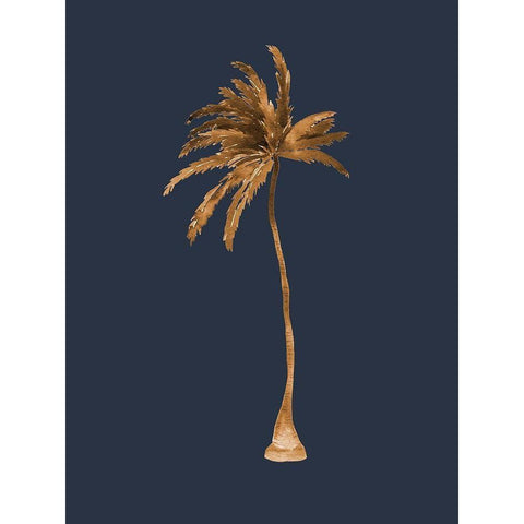 Golden Palm IIII Black Modern Wood Framed Art Print by Urban Road