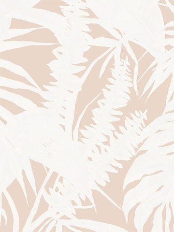 Neutral Palms II Poster White Modern Wood Framed Art Print with Double Matting by Urban Road