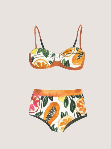 Swimsuit III Poster White Modern Wood Framed Art Print with Double Matting by Urban Road