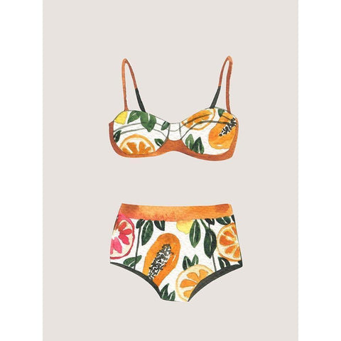 Swimsuit III Poster Black Modern Wood Framed Art Print with Double Matting by Urban Road