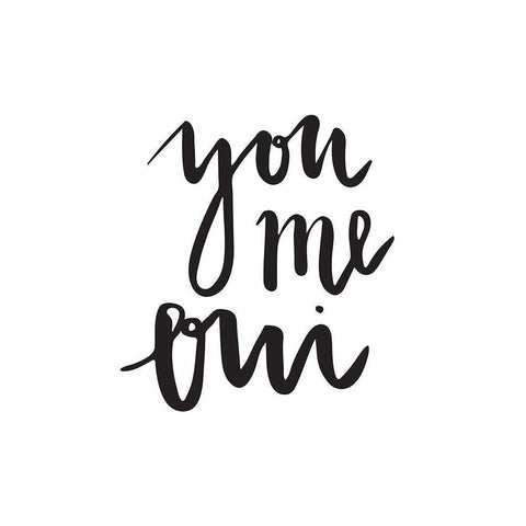 You Me Oui Poster Gold Ornate Wood Framed Art Print with Double Matting by Urban Road