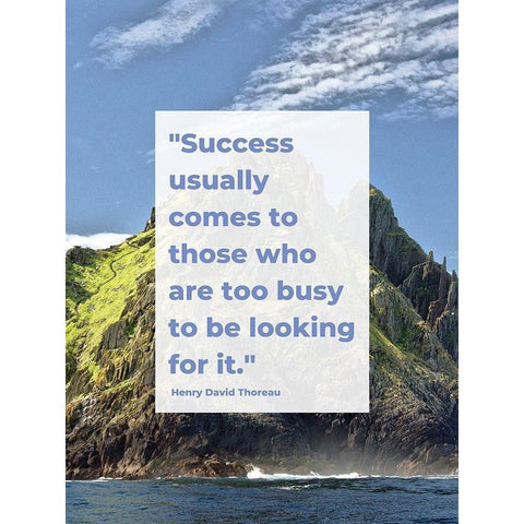 Henry David Thoreau Quote: Success Black Modern Wood Framed Art Print by ArtsyQuotes