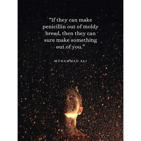 Muhammad Ali Quote: Make Something Black Modern Wood Framed Art Print with Double Matting by ArtsyQuotes