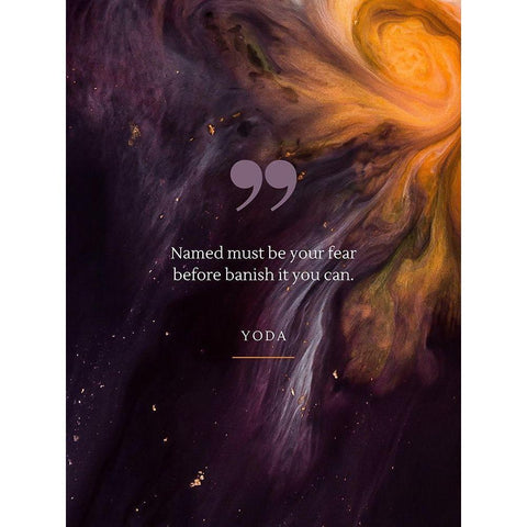 Yoda Quote: Be Your Fear Black Modern Wood Framed Art Print by ArtsyQuotes