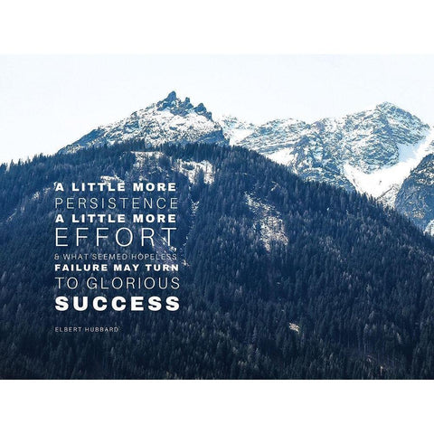 Elnert Hubbard Quote: A Little More Effort Black Modern Wood Framed Art Print with Double Matting by ArtsyQuotes