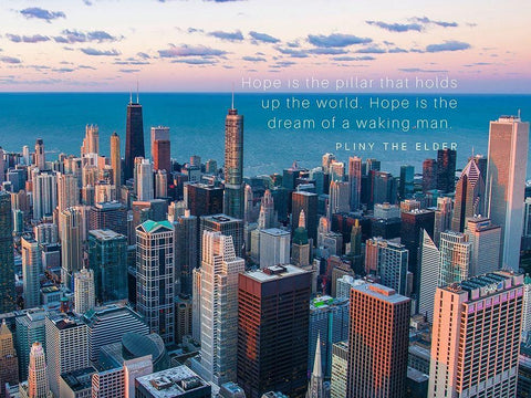 Pliny the Elder Quote: Hope is a Dream White Modern Wood Framed Art Print with Double Matting by ArtsyQuotes