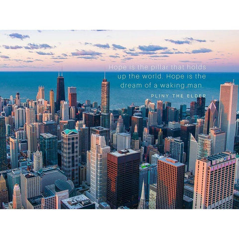 Pliny the Elder Quote: Hope is a Dream Black Modern Wood Framed Art Print with Double Matting by ArtsyQuotes