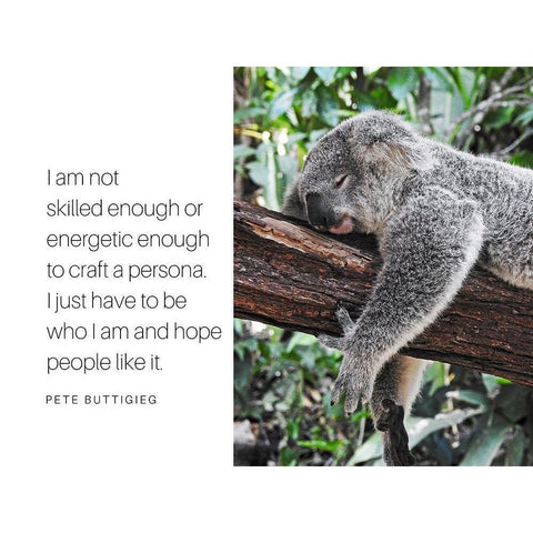 Pete Buttigieg Quote: Craft a Persona Black Modern Wood Framed Art Print with Double Matting by ArtsyQuotes