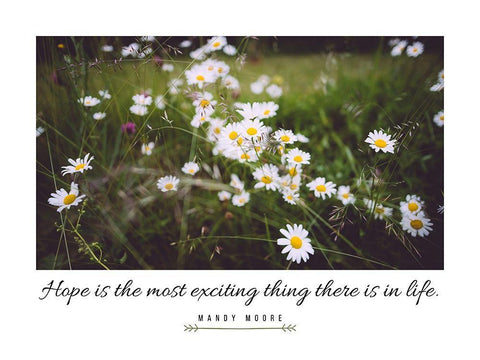 Mandy Moore Quote: Hope White Modern Wood Framed Art Print with Double Matting by ArtsyQuotes